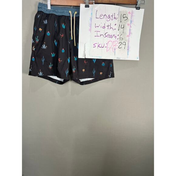 Baja Llama Tree Brown Swim Trunks Board Shorts Men’s Size M Aquatic Cactus - Picture 3 of 14